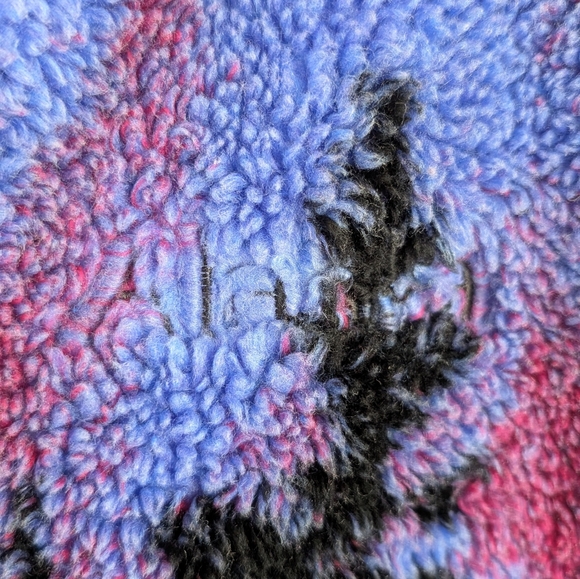 Caribou Crossings Alaska Fleece Jacket, Northern Lights Forest Scene, Size M - Picture 9 of 14